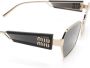 Miu Eyewear Zonnebril met geometrisch montuur Zwart - Thumbnail 3