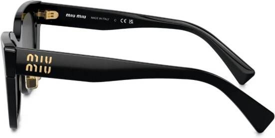 Miu Eyewear Zonnebril met logo Zwart