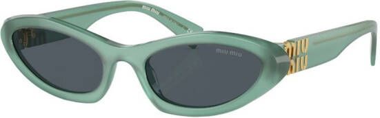 Miu Eyewear Zonnebril met ovaal montuur Blauw
