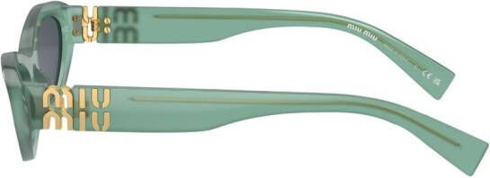 Miu Eyewear Zonnebril met ovaal montuur Blauw