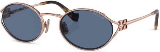 Miu Eyewear Zonnebril met ovaal montuur Roze