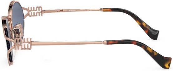 Miu Eyewear Zonnebril met ovaal montuur Roze
