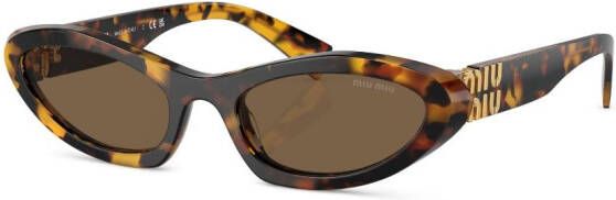 Miu Eyewear Zonnebril met ovaal montuur Groen