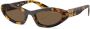 Miu Eyewear Zonnebril met ovaal montuur Groen - Thumbnail 2