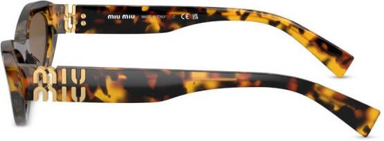 Miu Eyewear Zonnebril met ovaal montuur Groen
