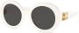 Miu Eyewear Zonnebril met oversized rond montuur Wit - Thumbnail 2