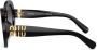 Miu Eyewear Zonnebril met oversized rond montuur Zwart - Thumbnail 3
