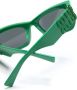 Miu Eyewear Zonnebril met rechthoekig montuur Groen - Thumbnail 3