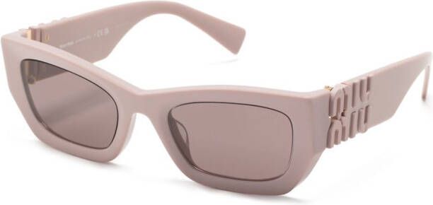 Miu Eyewear Zonnebril met rechthoekig montuur Roze