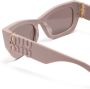 Miu Eyewear Zonnebril met rechthoekig montuur Roze - Thumbnail 3