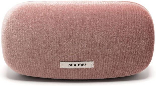 Miu Eyewear Zonnebril met rechthoekig montuur Roze