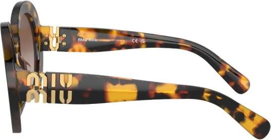 Miu Eyewear Zonnebril met rond montuur Groen