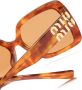 Miu Eyewear Zonnebril met schildpadschild design Bruin - Thumbnail 3