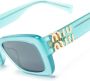 Miu Eyewear Zonnebril met vierkant montuur Blauw - Thumbnail 3