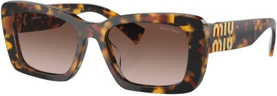 Miu Eyewear Zonnebril met vierkant montuur Groen