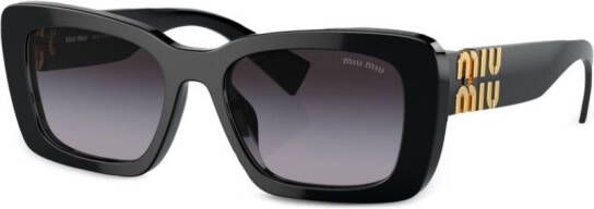 Miu Eyewear Zonnebril met vierkant montuur Zwart