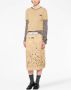 Miu Midi-jurk met geborduurde bloemen Grijs - Thumbnail 2