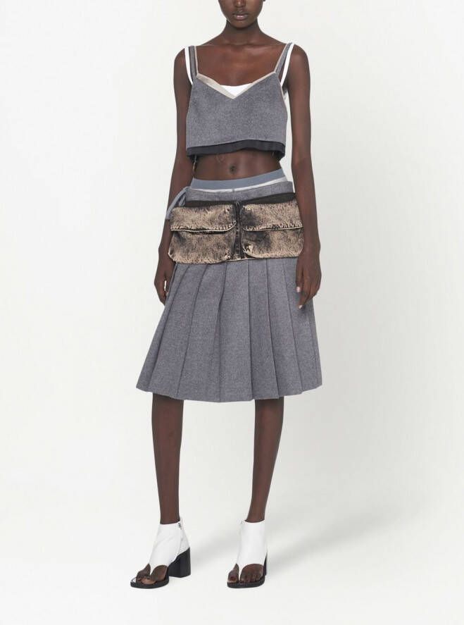 Miu Fluwelen top Grijs