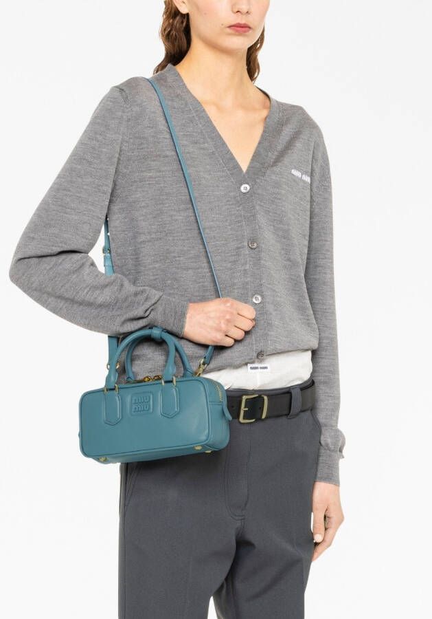 Miu Tas met logoplakkaat Blauw