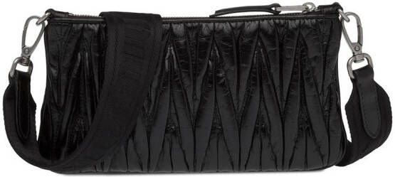 Miu Matelassé clutch Zwart