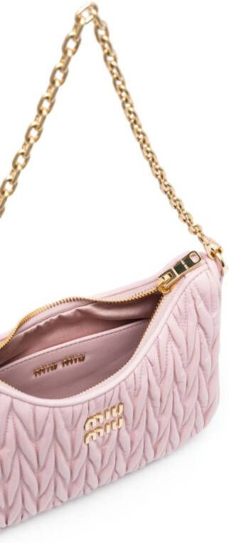 Miu Schoudertas met matelassé-effect Roze