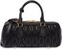 Miu Matelassé leren crossbodytas Zwart - Thumbnail 3
