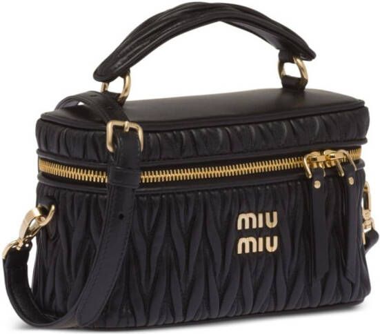 Miu Matelassé tas Zwart