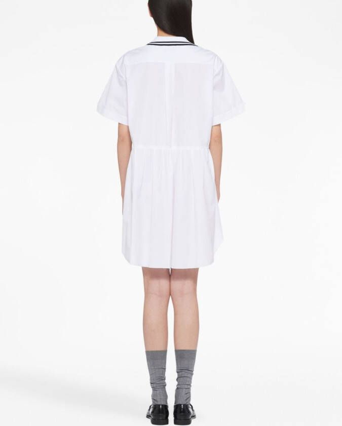 Miu Mini-jurk van popeline Wit