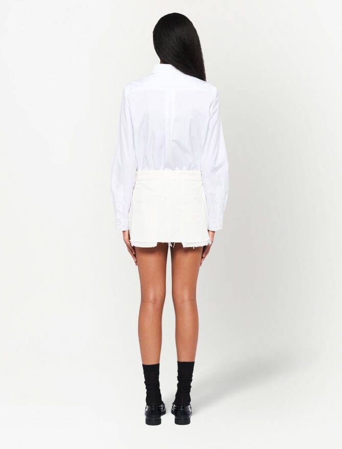 Miu Rok met franje zoom Wit