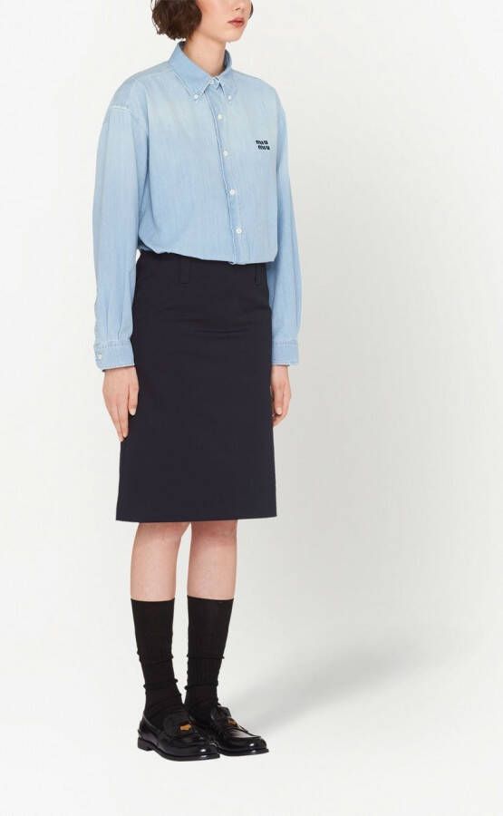 Miu Rok met logo Blauw
