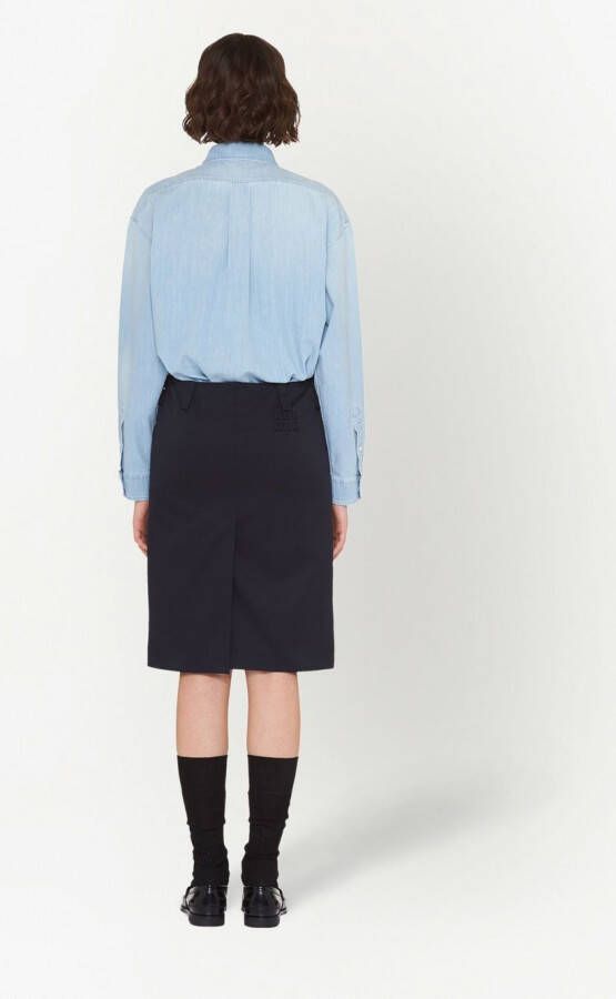Miu Rok met logo Blauw