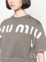 Miu T-shirt met logoprint Grijs - Thumbnail 5