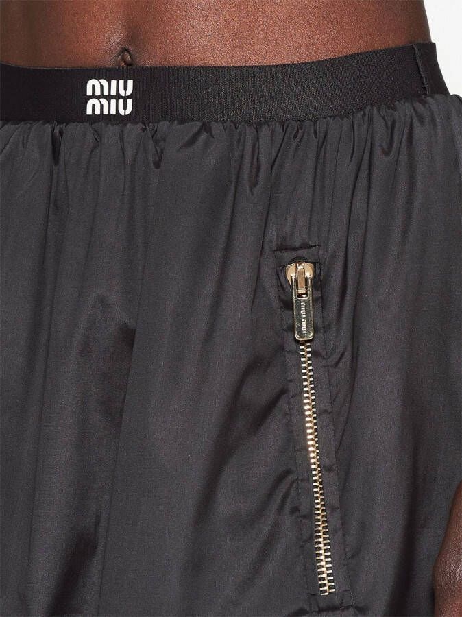 Miu Zijden mini-rok Zwart