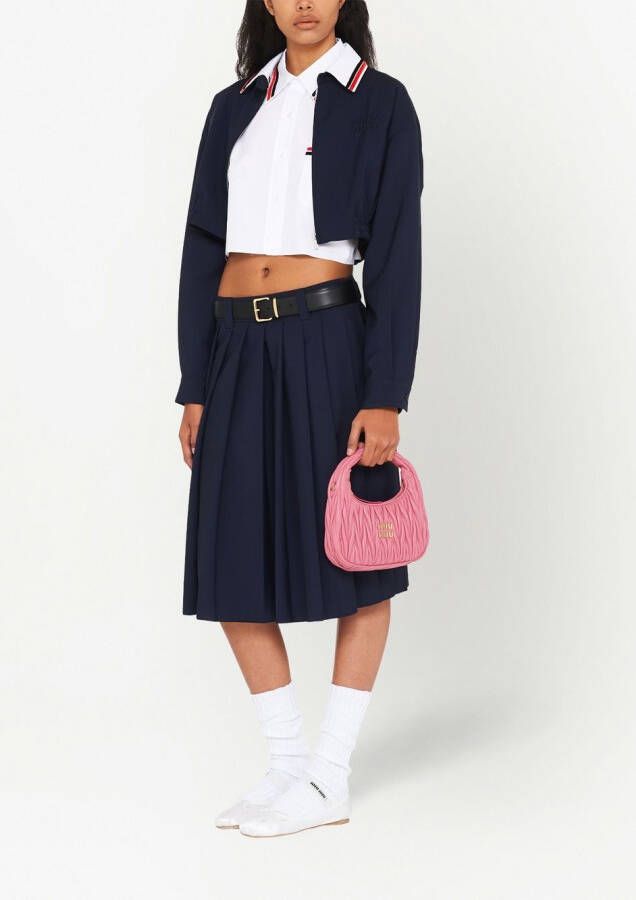 Miu Wander matelassé mini-schoudertas Roze