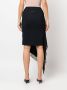 MM6 Maison Margiela Midi-rok met kanten afwerking Zwart - Thumbnail 4