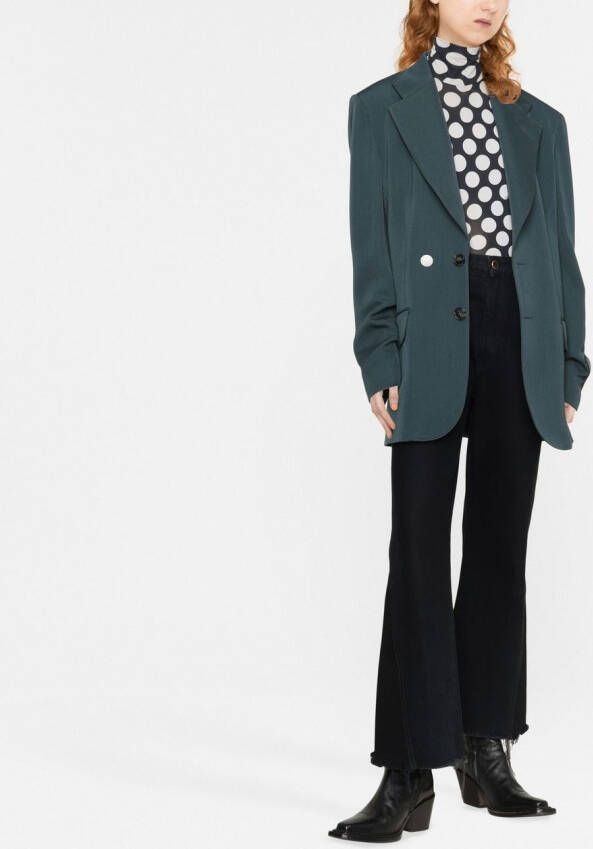 MM6 Maison Margiela Blazer met enkele rij knopen Groen