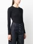 MM6 Maison Margiela Body met logoprint en lange mouwen Zwart - Thumbnail 3