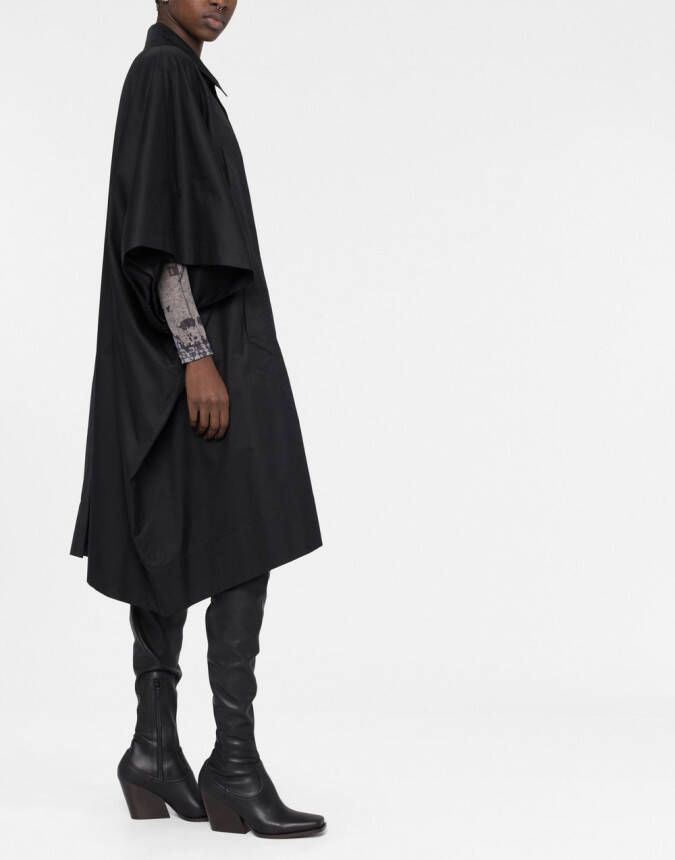 MM6 Maison Margiela Trenchcoat met enkele rij knopen Zwart