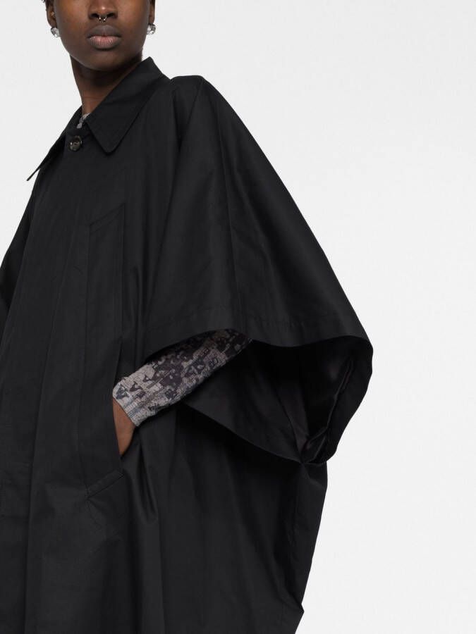MM6 Maison Margiela Trenchcoat met enkele rij knopen Zwart