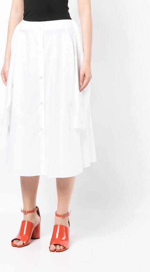 MM6 Maison Margiela Button-up rok Wit