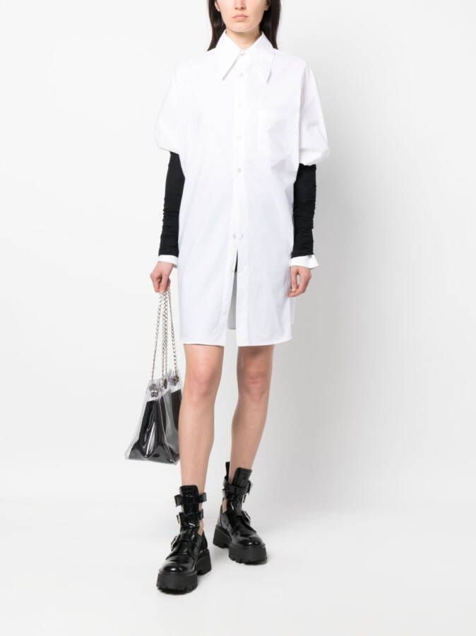 MM6 Maison Margiela Blouse met contrasterende mouwen Wit