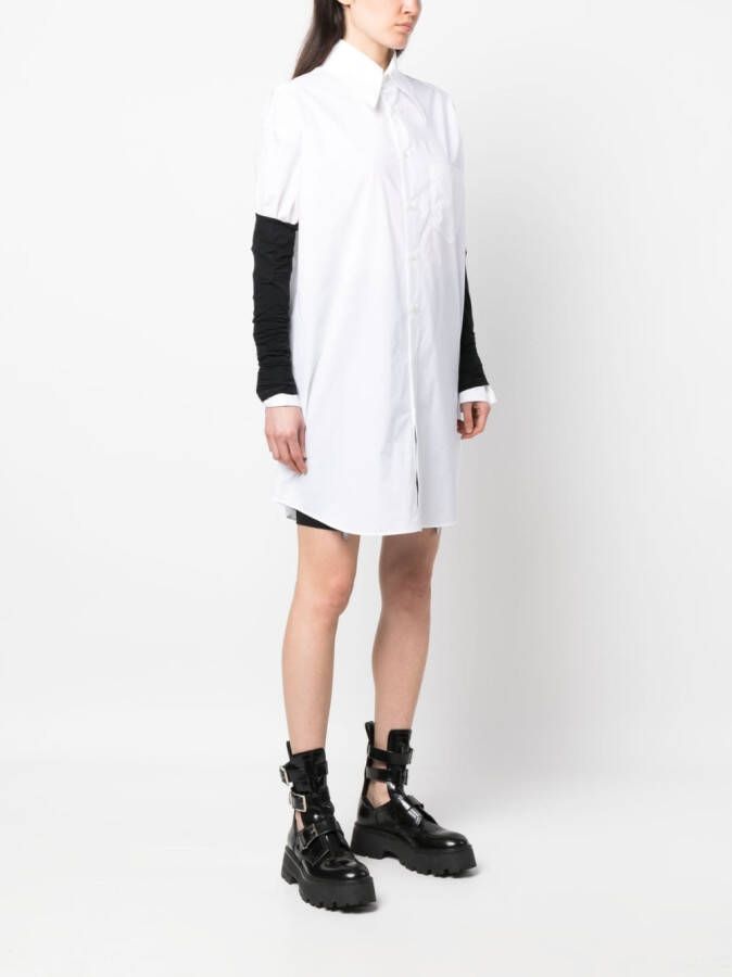 MM6 Maison Margiela Blouse met contrasterende mouwen Wit