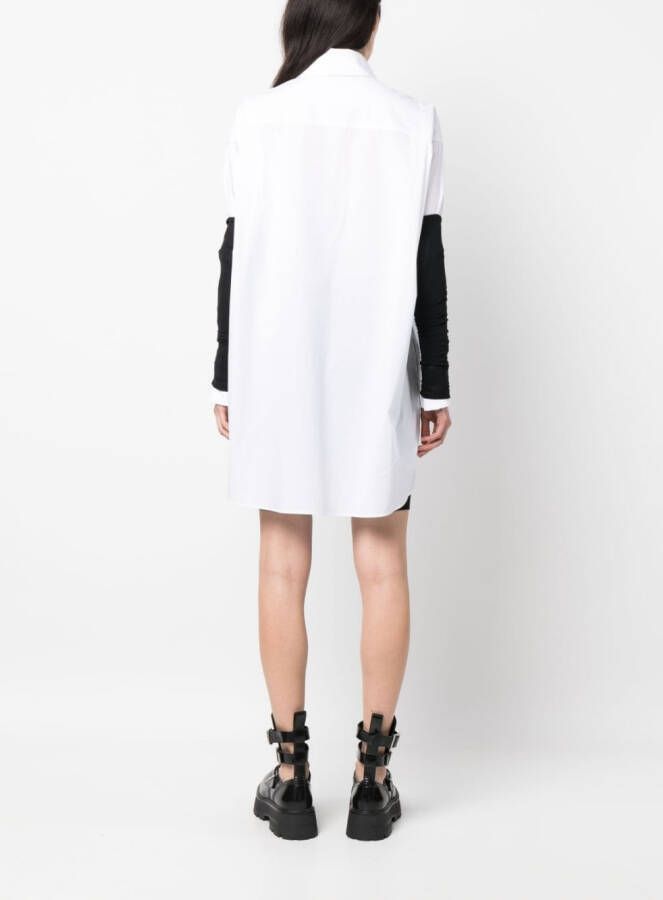MM6 Maison Margiela Blouse met contrasterende mouwen Wit