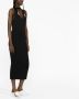 MM6 Maison Margiela Midi-jurk met gekruiste bandjes Zwart - Thumbnail 3
