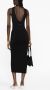 MM6 Maison Margiela Midi-jurk met gekruiste bandjes Zwart - Thumbnail 4