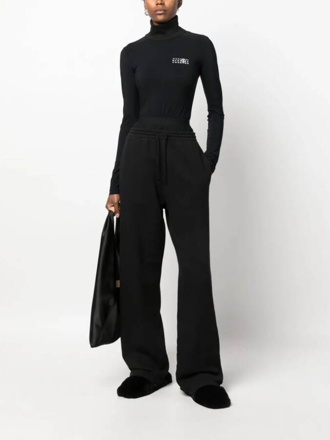MM6 Maison Margiela Trainingsbroek met wijde pijpen Zwart
