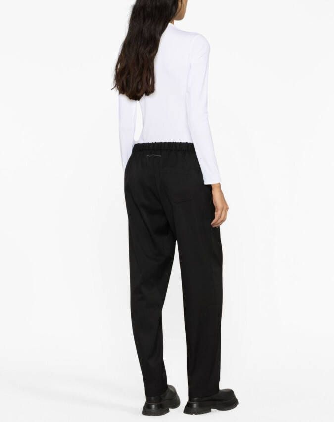 MM6 Maison Margiela Pantalon met trekkoordtaille Zwart