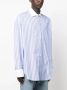 MM6 Maison Margiela Overhemd met geborduurd logo Blauw - Thumbnail 3