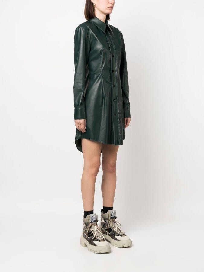 MM6 Maison Margiela Blousejurk van imitatieleer Groen
