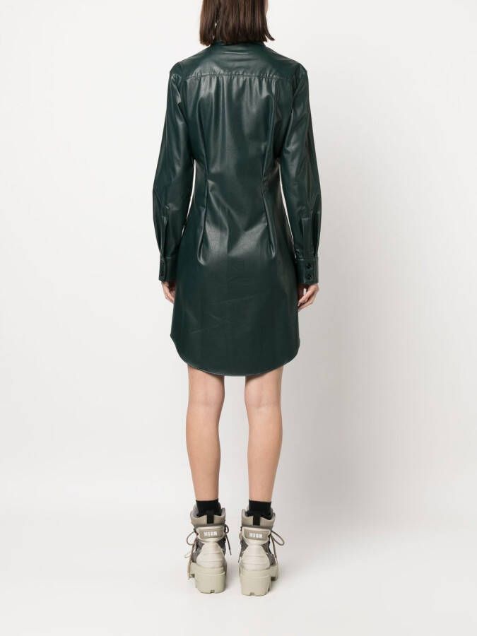 MM6 Maison Margiela Blousejurk van imitatieleer Groen